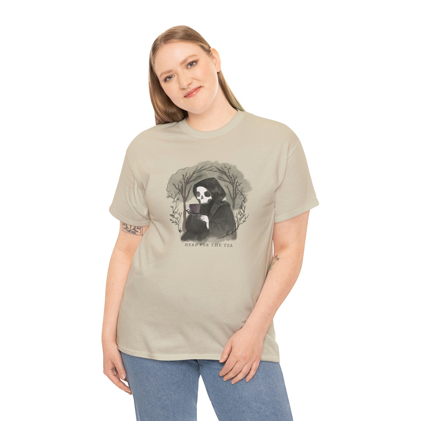 Here For The Tea Unisex Heavy Cotton Tee