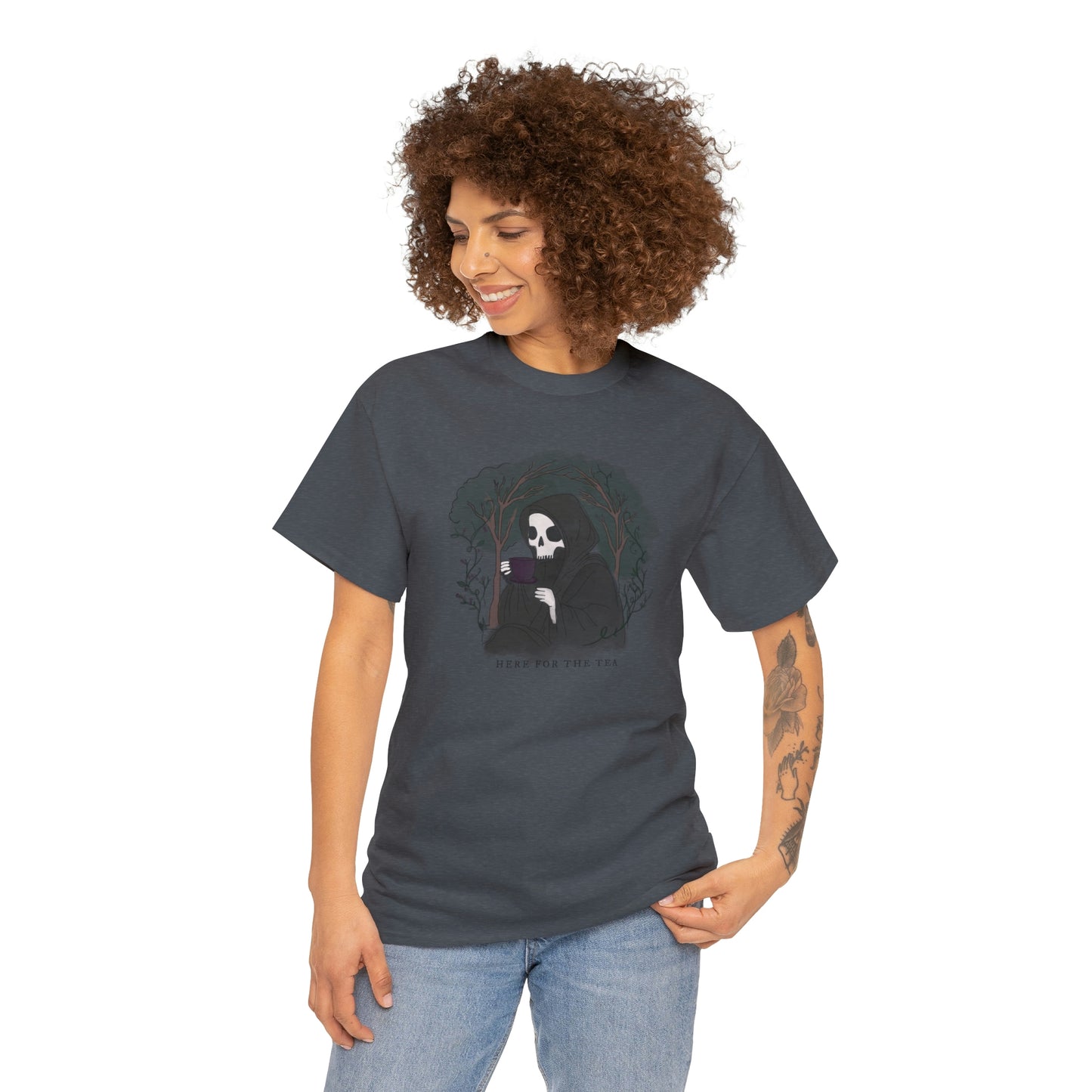 Here For The Tea Unisex Heavy Cotton Tee